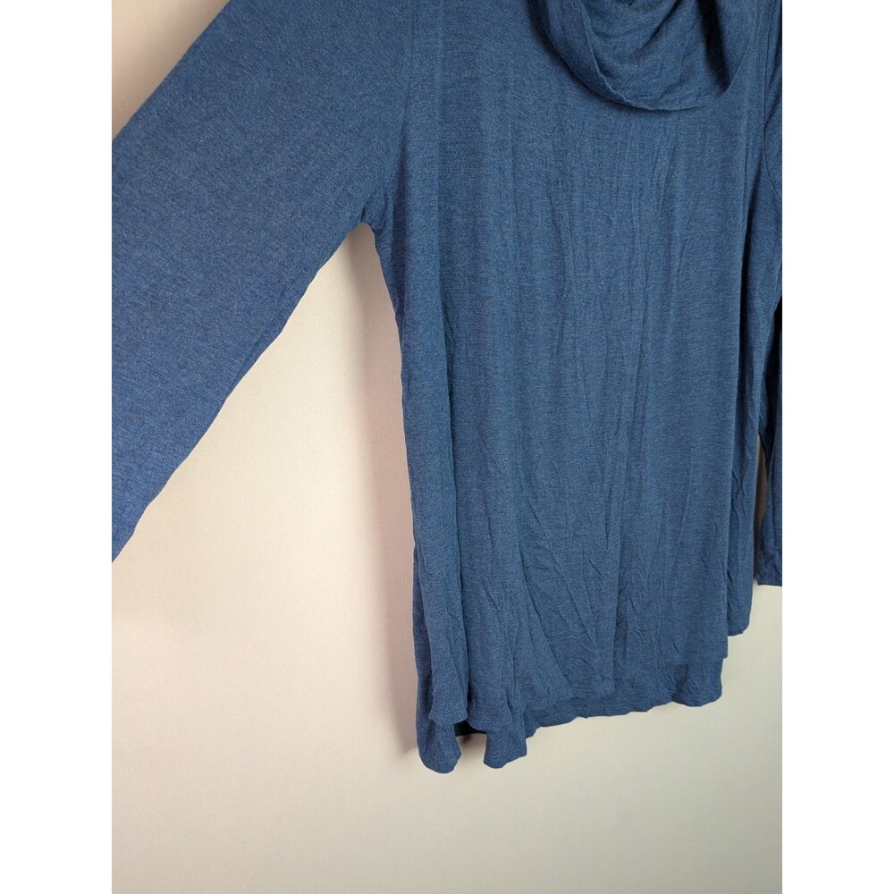 Soft Surroundings Shirt Womens L Wrap Around Asymmetrical Cut Cowl Neck Tunic - Picture 2 of 12
